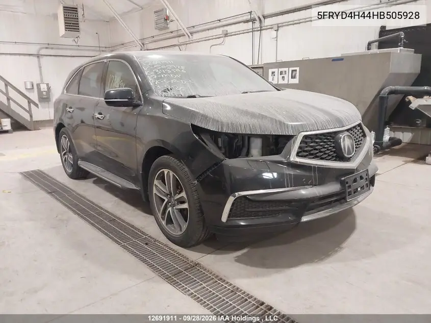 ACURA MDX 2017, VIN 5FRYD4H44HB505928