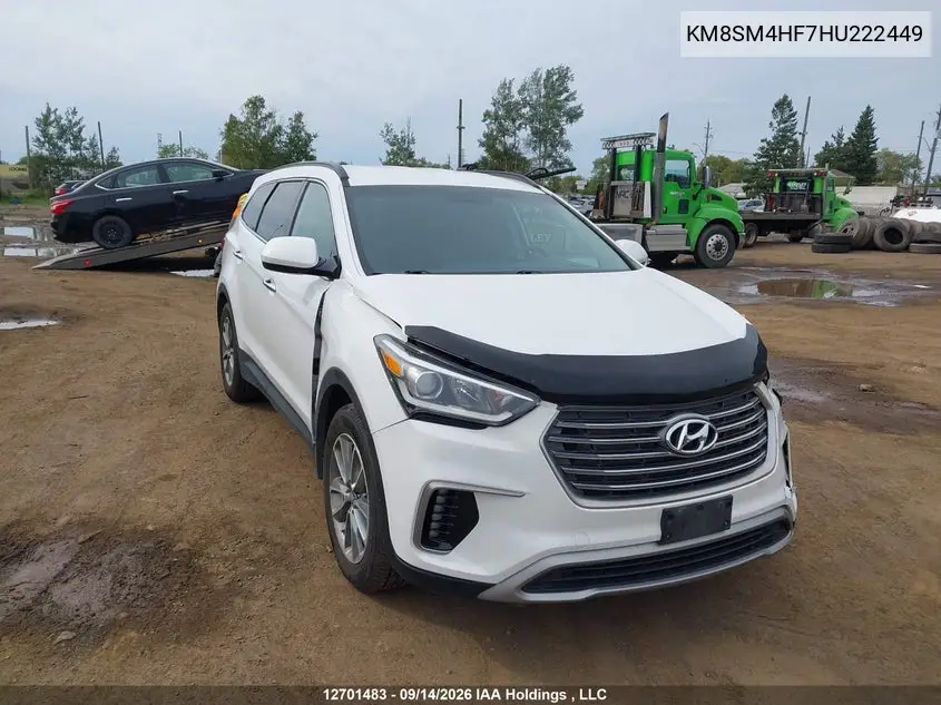 HYUNDAI SANTA FE 2017, VIN KM8SM4HF7HU222449