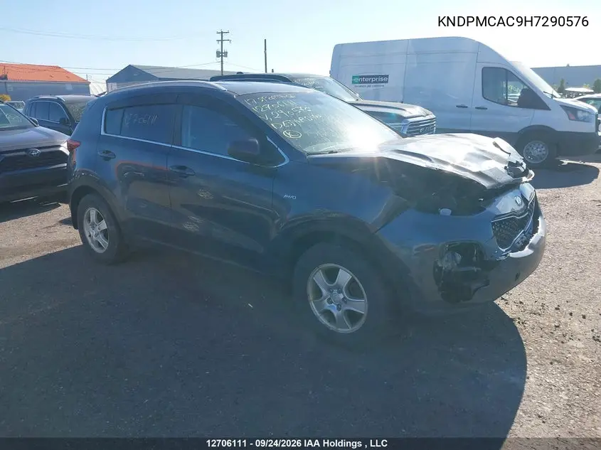 KIA SPORTAGE 2017, VIN KNDPMCAC9H7290576