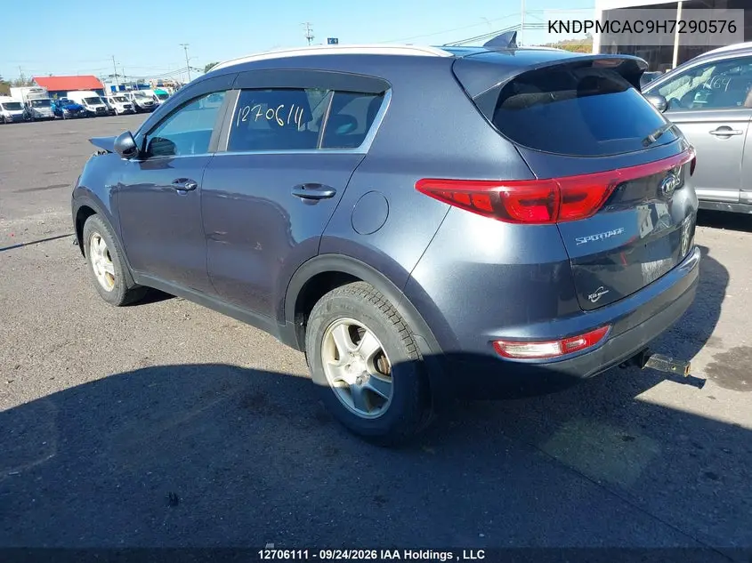 2017 KIA SPORTAGE VIN KNDPMCAC9H7290576 — фото 3