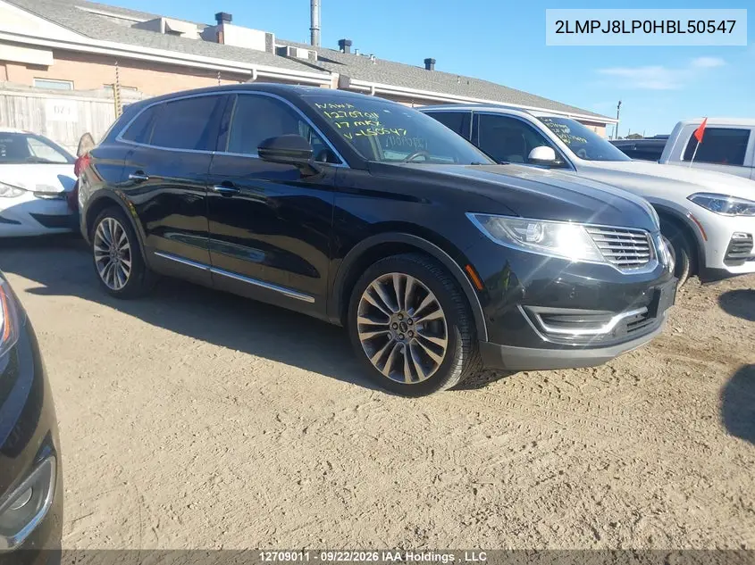 LINCOLN MKX 2017, VIN 2LMPJ8LP0HBL50547