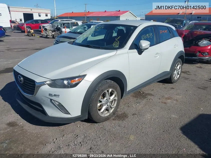 2017 MAZDA CX-3 VIN JM1DKFC70H0142500 — фото 2