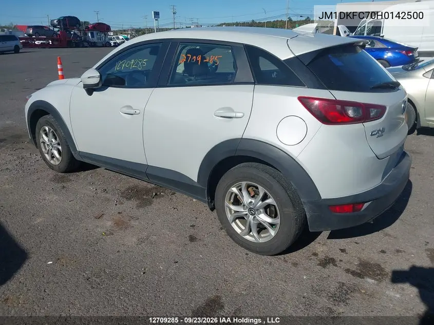 2017 MAZDA CX-3 VIN JM1DKFC70H0142500 — фото 3