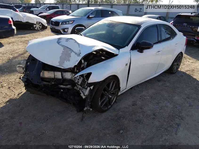 2017 LEXUS IS VIN JTHCM1D2XH5015248 — фото 2