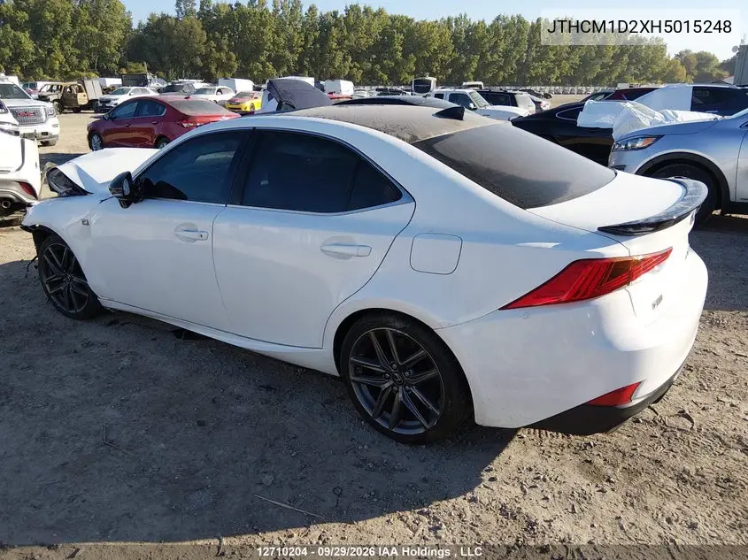 2017 LEXUS IS VIN JTHCM1D2XH5015248 — фото 3