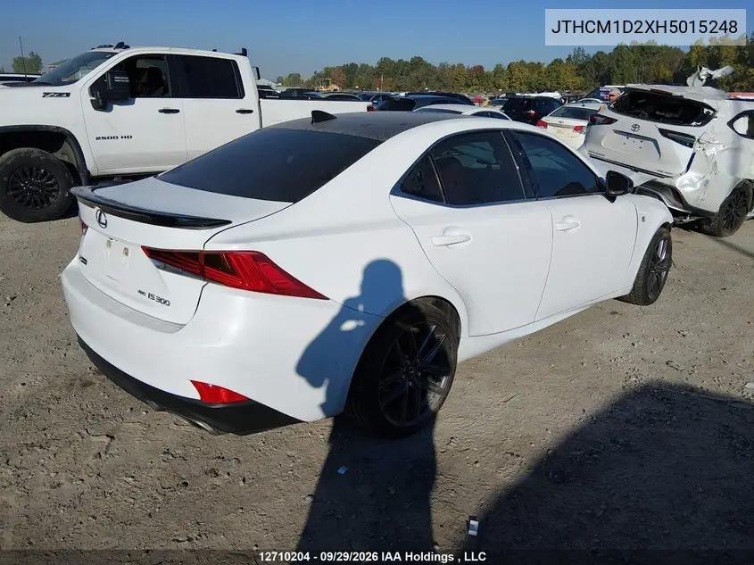 2017 LEXUS IS VIN JTHCM1D2XH5015248 — фото 4