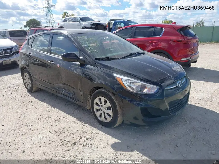 HYUNDAI ACCENT 2017, VIN KMHCT5AE2HU369468