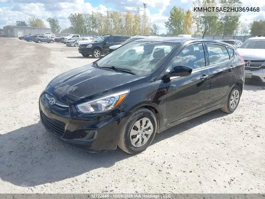2017 HYUNDAI ACCENT VIN KMHCT5AE2HU369468 — фото 2