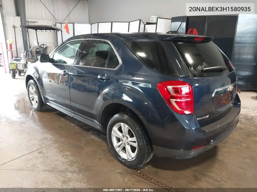 2017 CHEVROLET EQUINOX VIN 2GNALBEK3H1580935 — фото 3