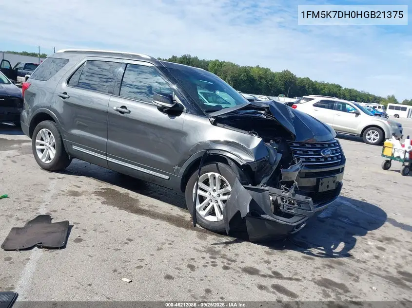 FORD EXPLORER 2017, VIN 1FM5K7DH0HGB21375
