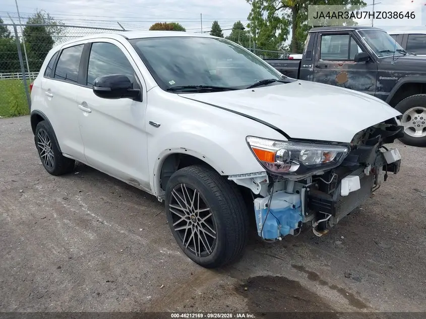 MITSUBISHI OUTLANDER 2017, VIN JA4AR3AU7HZ038646