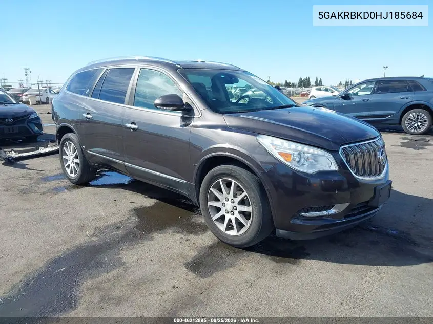 BUICK ENCLAVE 2017, VIN 5GAKRBKD0HJ185684