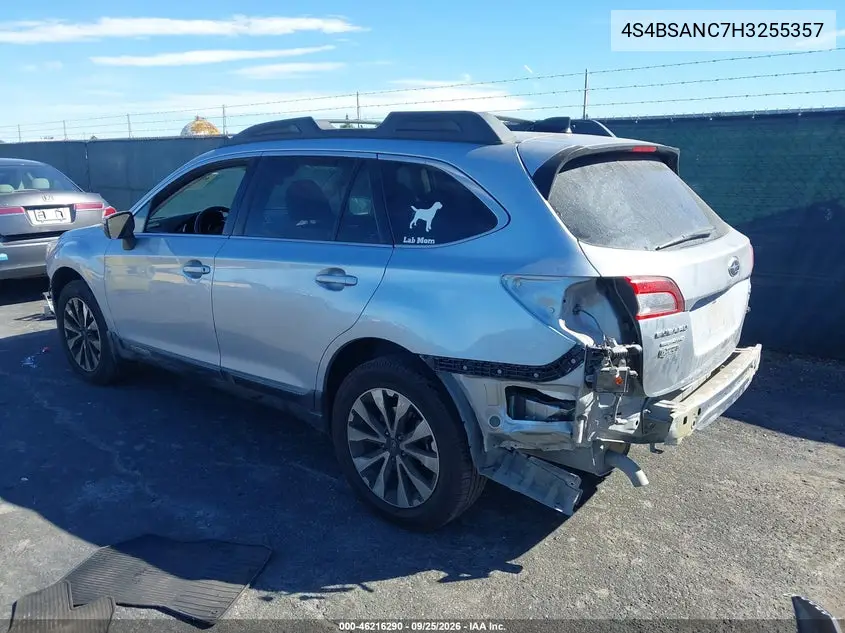 2017 SUBARU OUTBACK VIN 4S4BSANC7H3255357 — фото 3