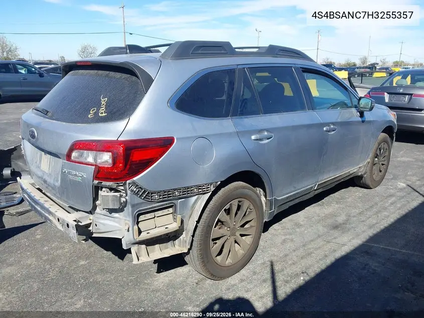 2017 SUBARU OUTBACK VIN 4S4BSANC7H3255357 — фото 4