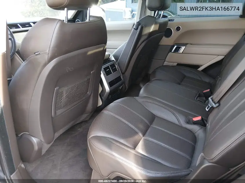 2017 LAND ROVER RANGE ROVER SPORT VIN SALWR2FK3HA166774 — фото 19