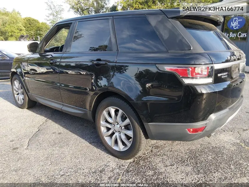 2017 LAND ROVER RANGE ROVER SPORT VIN SALWR2FK3HA166774 — фото 3