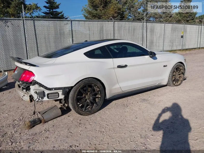 2017 FORD MUSTANG VIN 1FA6P8CF5H5308189 — фото 4