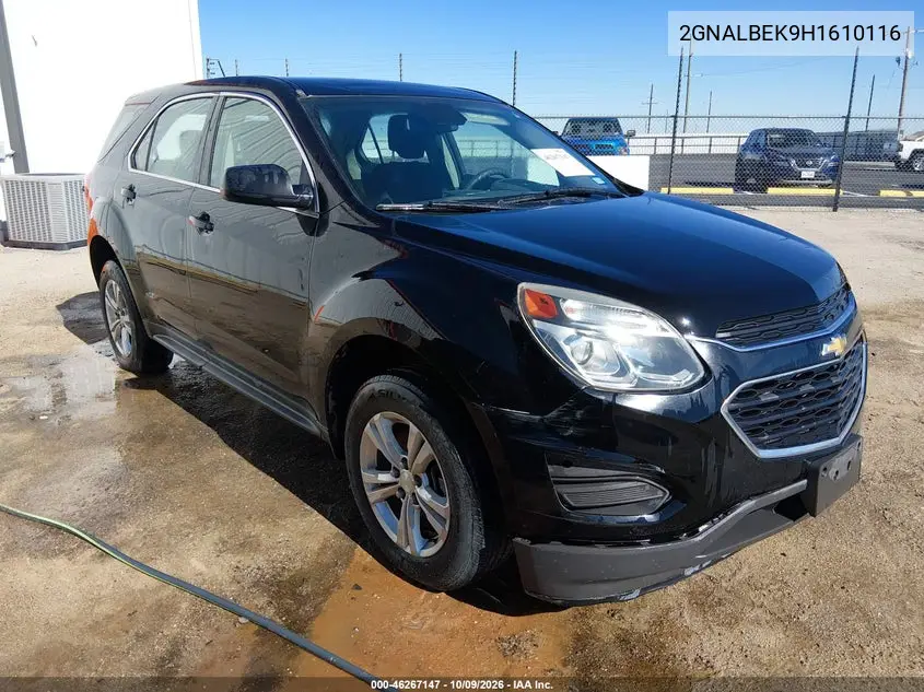 CHEVROLET EQUINOX 2017, VIN 2GNALBEK9H1610116