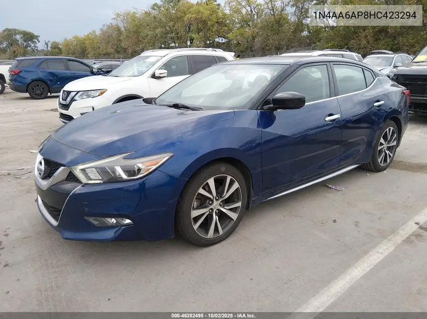 2017 NISSAN MAXIMA VIN 1N4AA6AP8HC423294 — фото 2