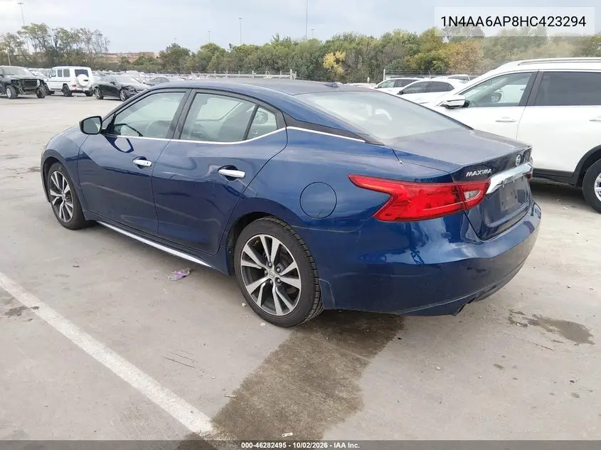 2017 NISSAN MAXIMA VIN 1N4AA6AP8HC423294 — фото 3