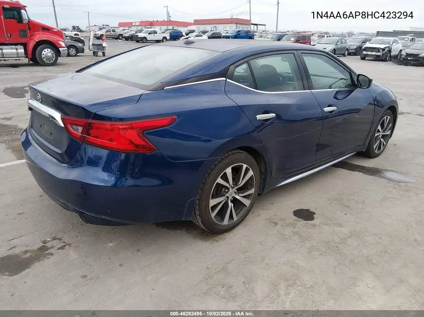 2017 NISSAN MAXIMA VIN 1N4AA6AP8HC423294 — фото 4