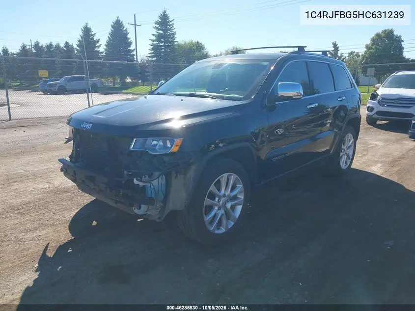 2017 JEEP GRAND CHEROKEE VIN 1C4RJFBG5HC631239 — фото 2