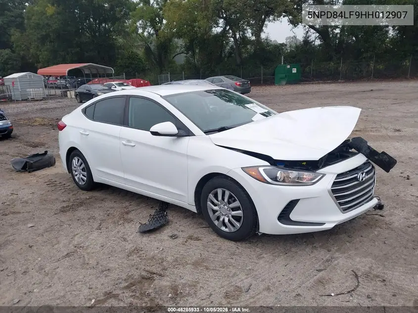 HYUNDAI ELANTRA 2017, VIN 5NPD84LF9HH012907