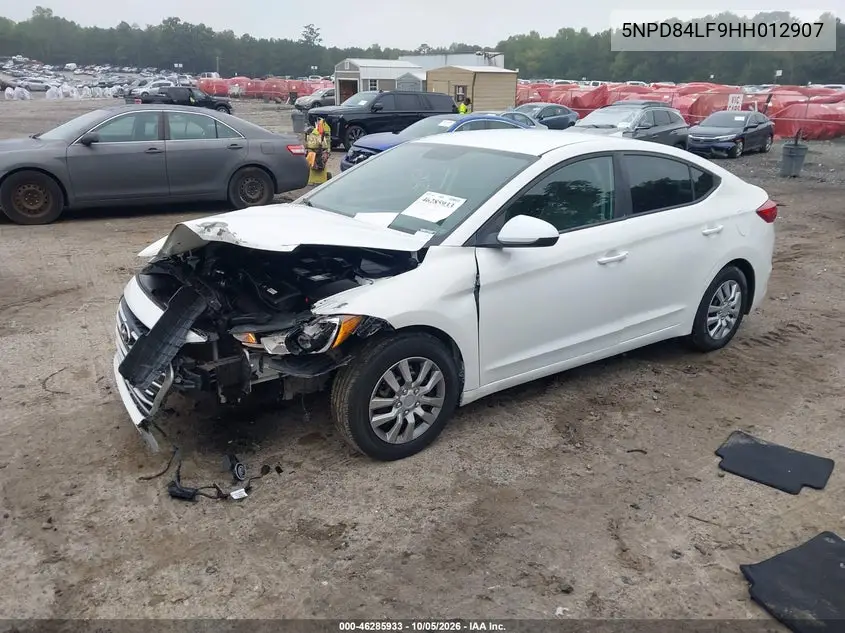 2017 HYUNDAI ELANTRA VIN 5NPD84LF9HH012907 — фото 2
