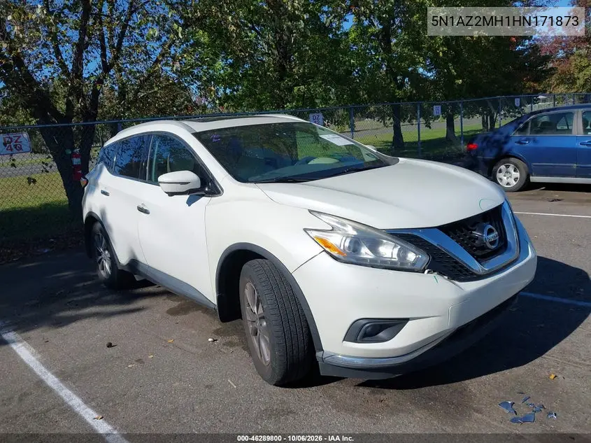 NISSAN MURANO 2017, VIN 5N1AZ2MH1HN171873