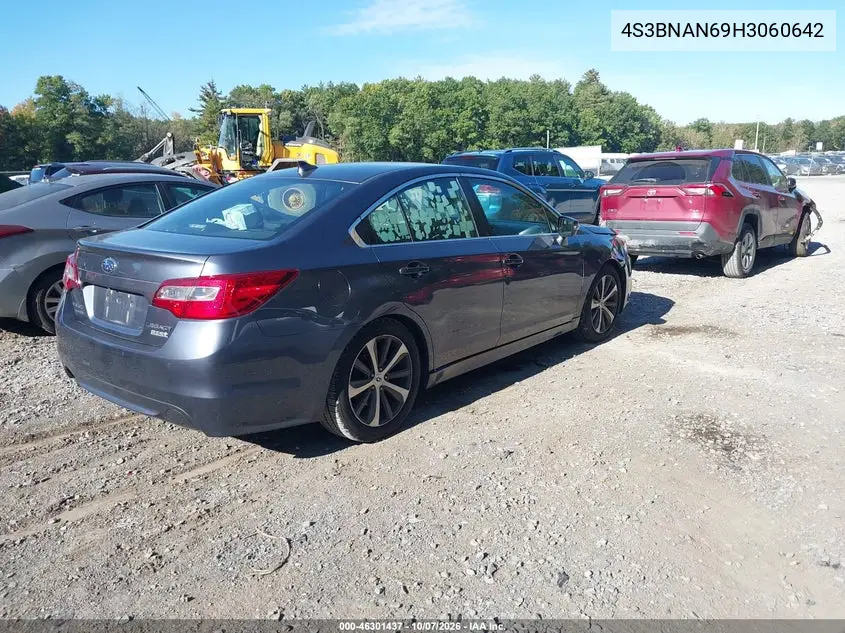 2017 SUBARU LEGACY VIN 4S3BNAN69H3060642 — фото 4