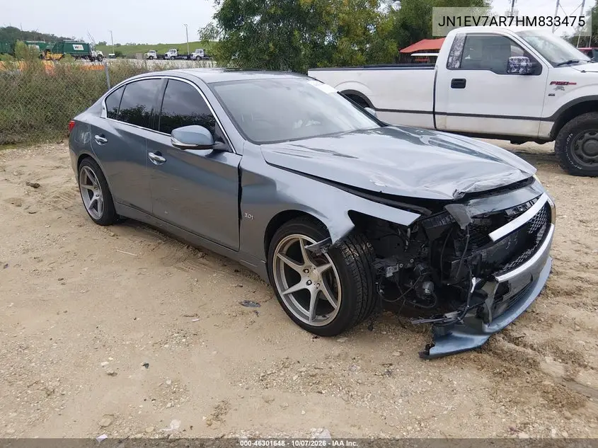 INFINITI Q50 2017, VIN JN1EV7AR7HM833475