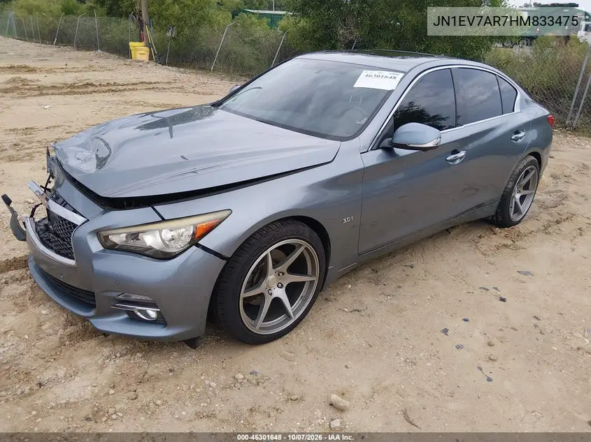 2017 INFINITI Q50 VIN JN1EV7AR7HM833475 — фото 2