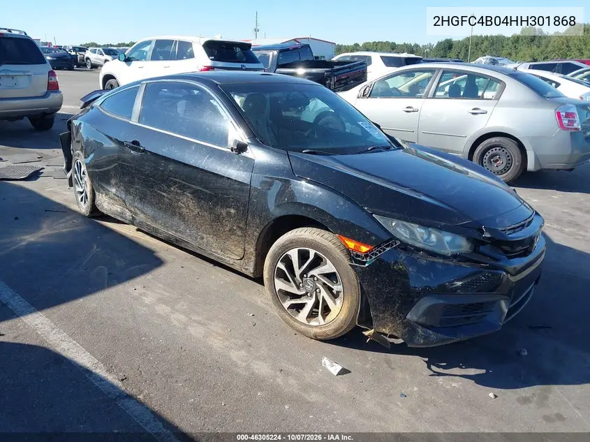HONDA CIVIC 2017, VIN 2HGFC4B04HH301868