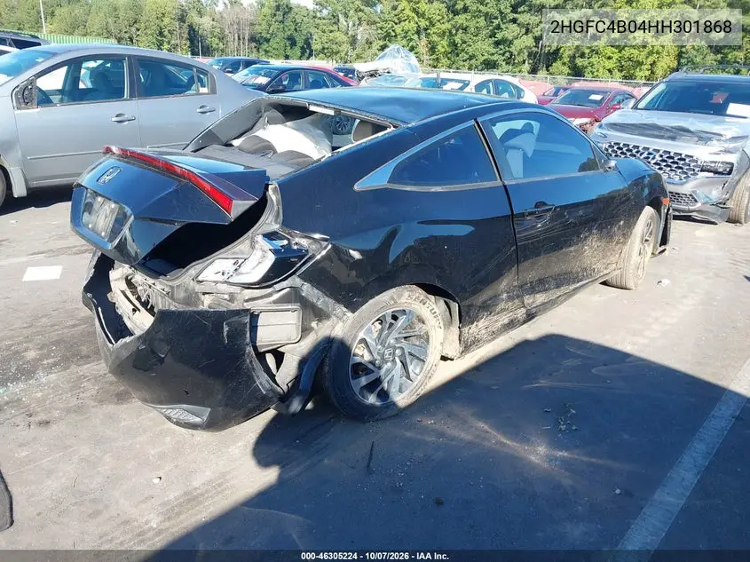 2017 HONDA CIVIC VIN 2HGFC4B04HH301868 — фото 4