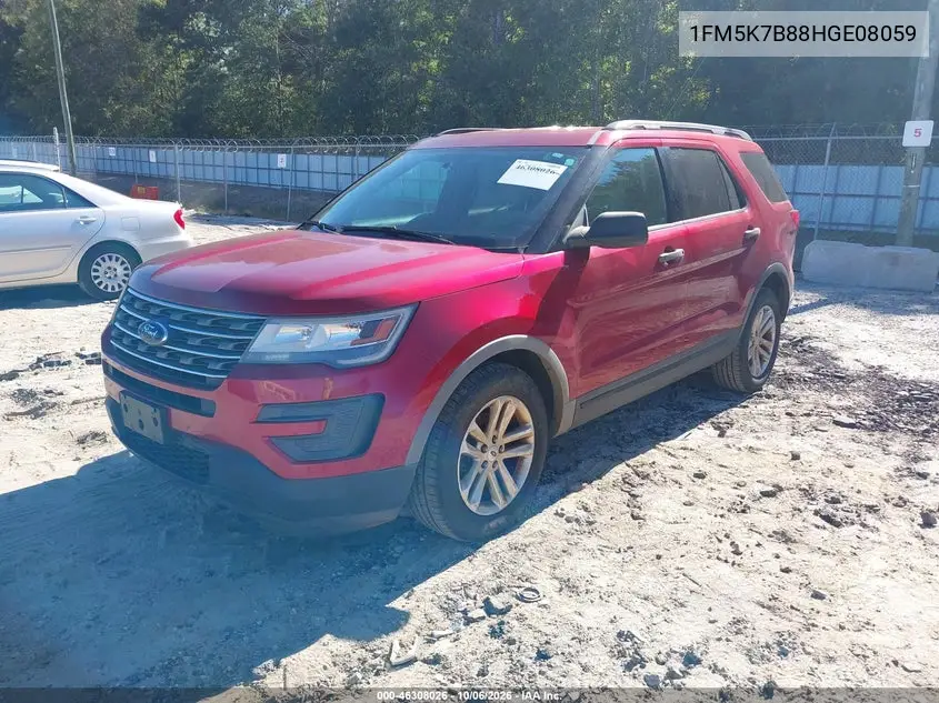 2017 FORD EXPLORER VIN 1FM5K7B88HGE08059 — фото 2