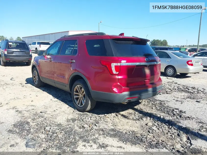 2017 FORD EXPLORER VIN 1FM5K7B88HGE08059 — фото 3