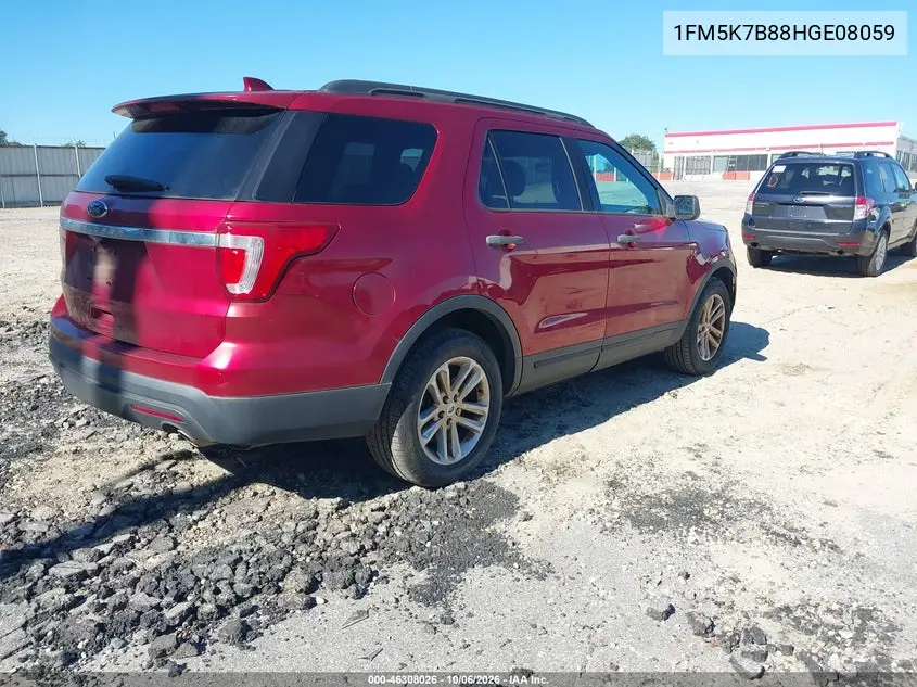 2017 FORD EXPLORER VIN 1FM5K7B88HGE08059 — фото 4