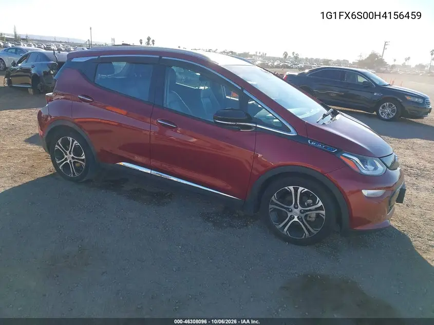 CHEVROLET BOLT 2017, VIN 1G1FX6S00H4156459