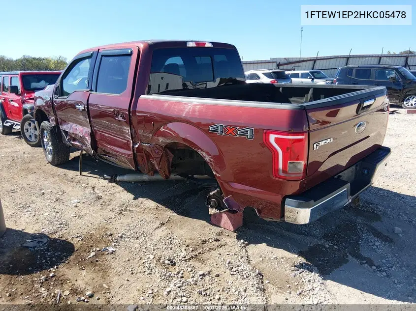 2017 FORD F-150 VIN 1FTEW1EP2HKC05478 — фото 3