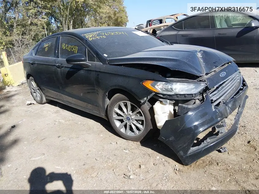 FORD FUSION 2017, VIN 3FA6P0H7XHR316675
