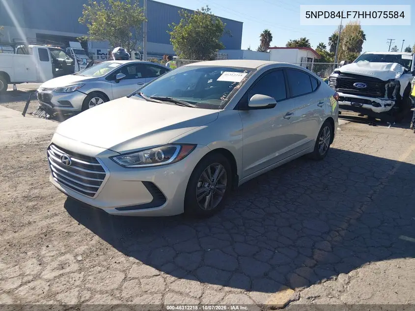 2017 HYUNDAI ELANTRA VIN 5NPD84LF7HH075584 — фото 2