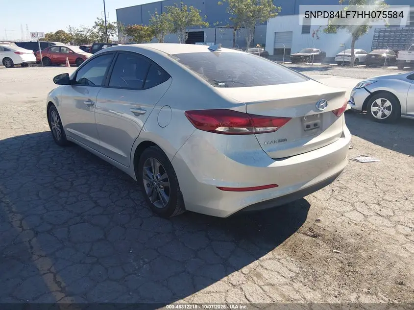 2017 HYUNDAI ELANTRA VIN 5NPD84LF7HH075584 — фото 3