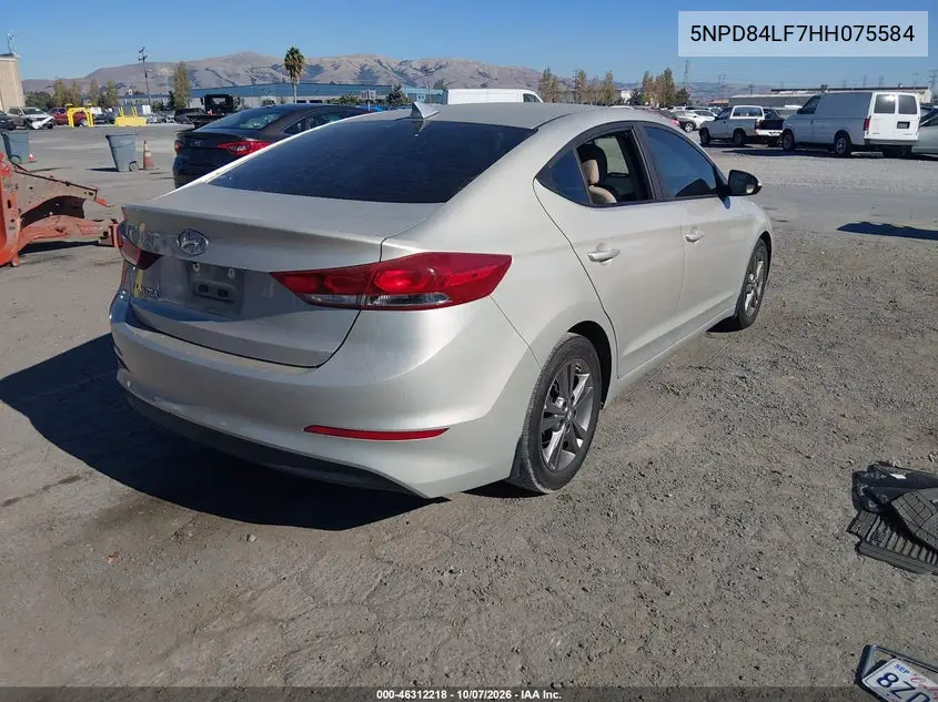 2017 HYUNDAI ELANTRA VIN 5NPD84LF7HH075584 — фото 4