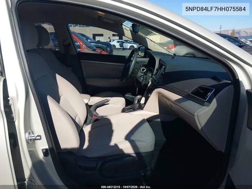 2017 HYUNDAI ELANTRA VIN 5NPD84LF7HH075584 — фото 5