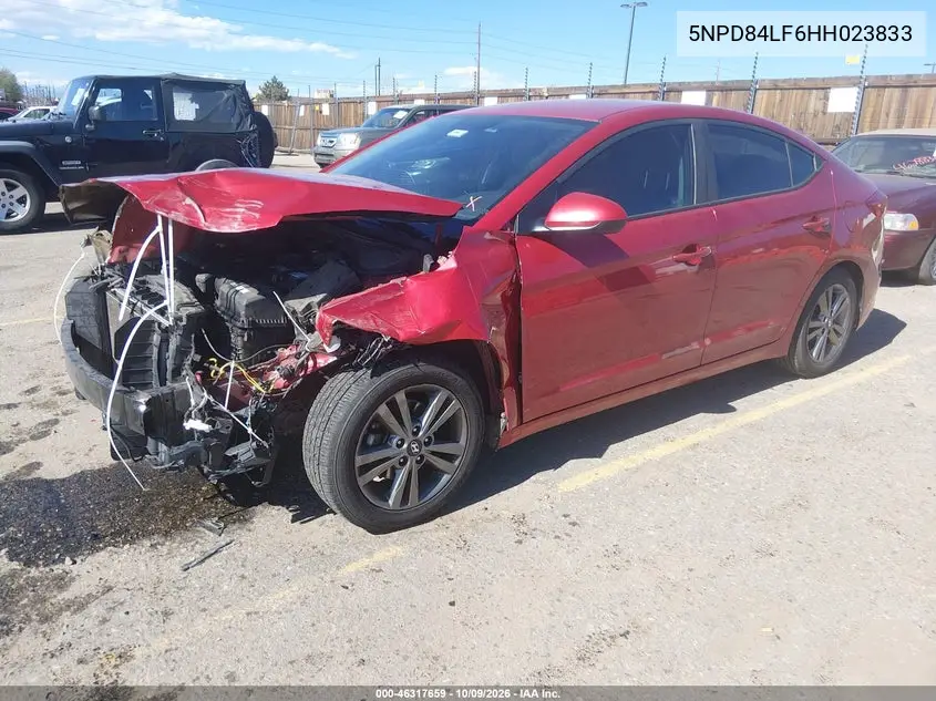 2017 HYUNDAI ELANTRA VIN 5NPD84LF6HH023833 — фото 2
