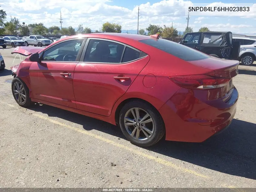 2017 HYUNDAI ELANTRA VIN 5NPD84LF6HH023833 — фото 3