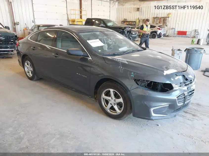 CHEVROLET MALIBU 2017, VIN 1G1ZB5ST1HF119540