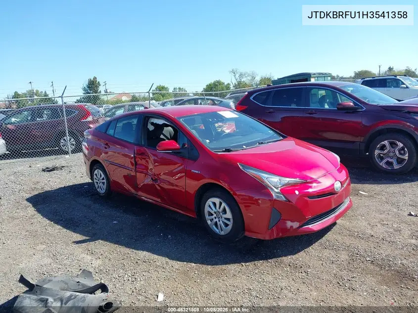 TOYOTA PRIUS 2017, VIN JTDKBRFU1H3541358