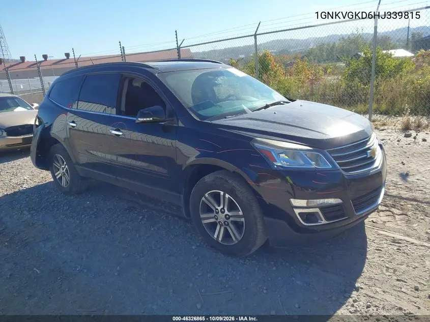 CHEVROLET TRAVERSE 2017, VIN 1GNKVGKD6HJ339815