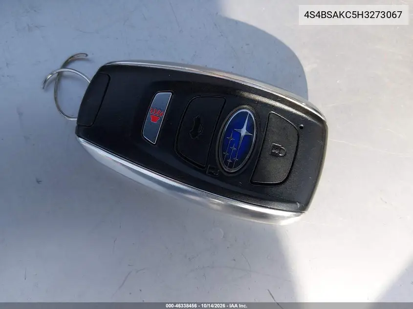 2017 SUBARU OUTBACK VIN 4S4BSAKC5H3273067 — фото 11
